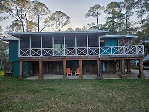 Front screened-in porch and deck