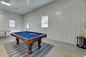Game Area | 1st Floor | Ping-Pong Table | Foosball Table | Electric Fireplace