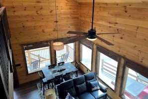 Dining area viewed from balcony