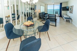 Living/Dining area with balcony access