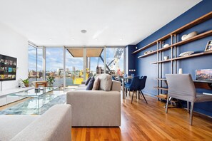 Dedicated working space with comfortable chair and high quality desk.