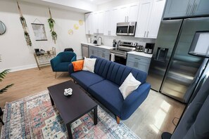 A space to connect, relax, and recharge. Whether you're lounging on the sofa with a good show or having late-night laughs with friends