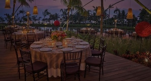 Outdoor banquet area