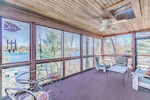 Screened in porch off of main level living area