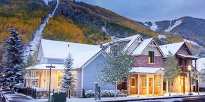 Exterior of South Oak Retreat overlooking Telluride Ski Resort and the gondola