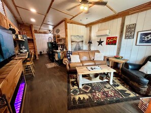 Living area in larger suite.