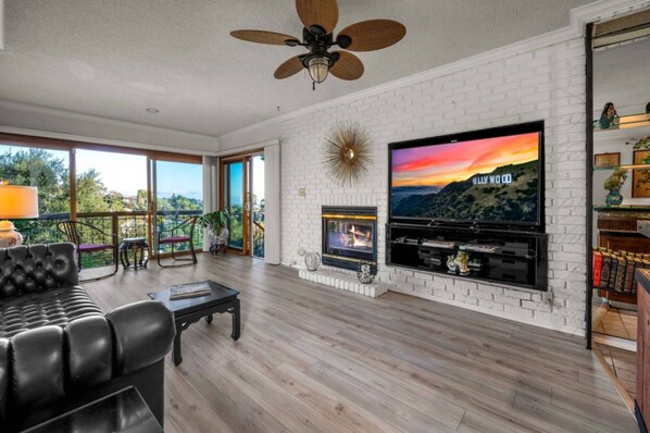Enjoy watching your favorite shows in our 50" TV at Second Level