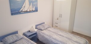Bedroom can be 2 x 1 person and one double bed