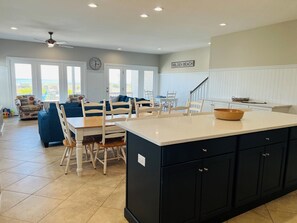 Kitchen, Dining, Living Area