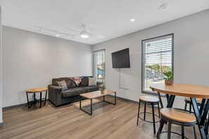 Living room + dining room