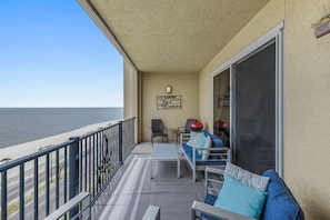 Sienna 805 balcony. Enjoy morning coffee and breath taking sunsets!