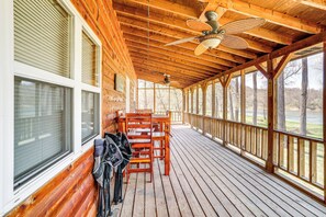 Screened Porch | 2-Story Cabin | All Bedrooms/Full Bathrooms on 1st Floor