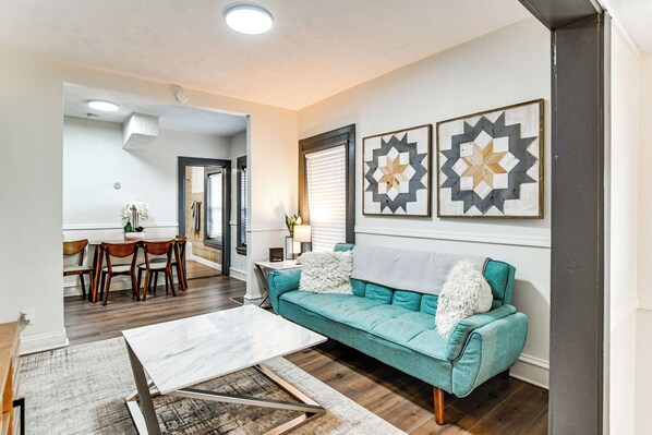 Omaha Vacation Rental | 3BR | 2BA | Stairs Required | 1,200 Sq Ft