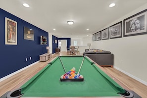 Spacious retreat with game room