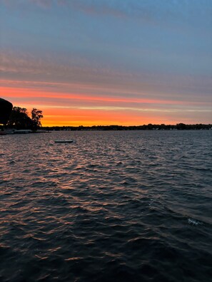 My favorite things about PawPaw 
Coffee on the dock at sunrise
swimming off dock