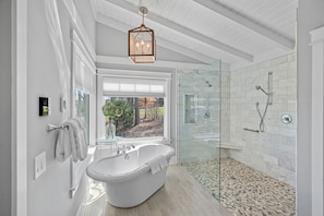 Primary bath with large window to enjoy the views.