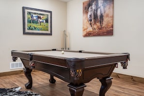 Private Pool Table in Downstairs Living Room