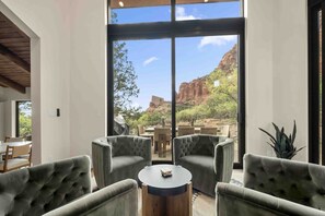 Incredible views from the designer living room