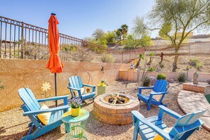 Private Backyard Area | Single-Story Home | Outdoor Bar & Kitchen
