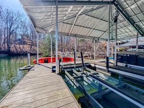 Your own private dock for endless lake adventures and serene sunsets.