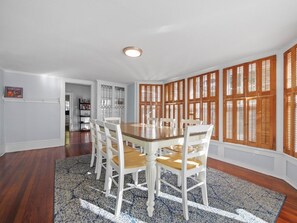 Spacious dining space