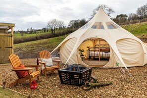 Glamping tent exterior