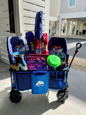 Beach gear provided for your family