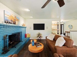 Unwind in the cozy living area 