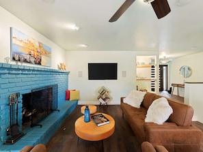Unwind in the cozy living area
