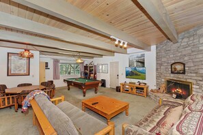 Lounge the day away or unleash your competitive side in the lower-level den