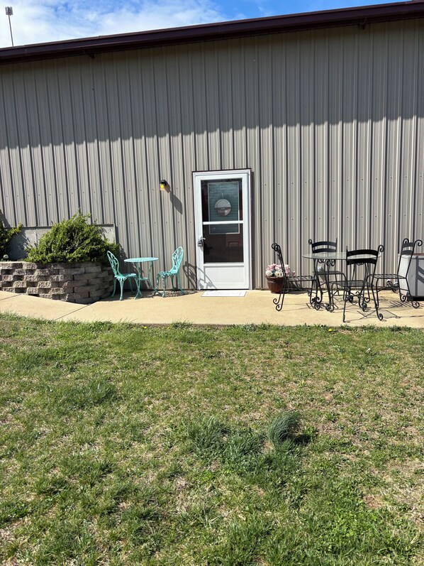 front door to barndominium