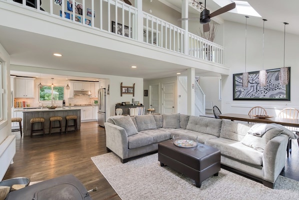 Loft overlooking living room / dining / great room