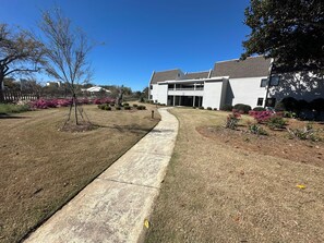 Walkway from the parking lot to the villa.