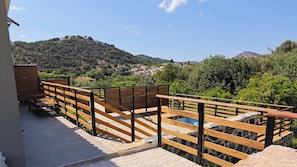 Side view of the pool