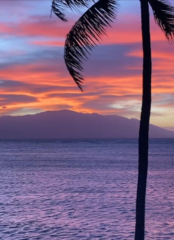 Sunrise from the Oceanfront Lanai at Wavecrest A315