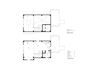 Plans of the lower & upper levels.