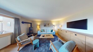 Living area with television