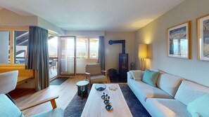 Living area with balcony access
