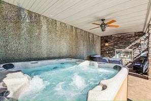 Relax the night away in the lakeside hot tub or near the lakeside firepit!