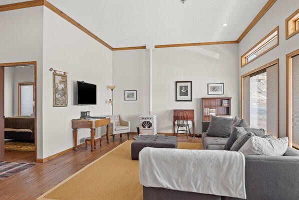 Spacious & inviting living area.