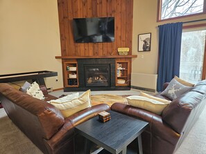 Enjoy a fire in the living area