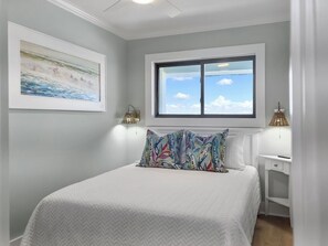 Queen Bedroom | IOP Escapes The Admiral | Sea Cabins 307A | Top Floor Luxury Oceanfront Condo