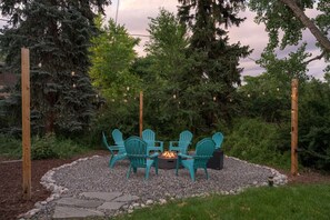 Gather around the fire pit with s'mores and your favorite drink for unforgettable memories under the stars.