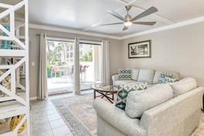 Step outside to the spacious patio for more fun and memory making.