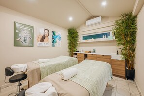 A welcoming space with glowing light, comfort-focused décor, and soft, serene energy throughout.