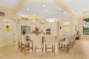 Fully stocked kitchen