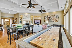 Panoramic view from dining to living area