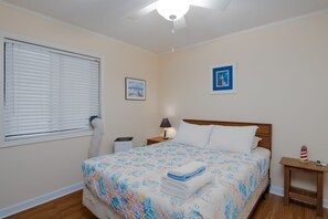 Queen-size bed in master bedroom