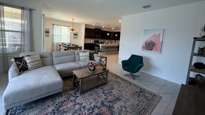 Living room with modern furnishings