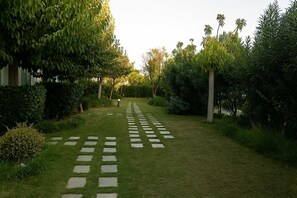 Spacious garden of the establishment